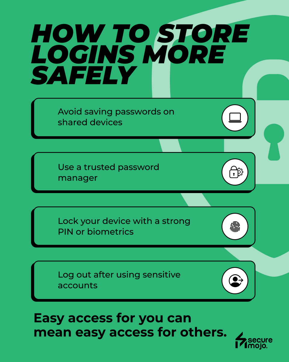 SecureMojo's tweet photo. That “Save login” click 👀
Might not be as safe as you think ⚠️ 

#securemojo #Cybersecurity #OnlineSafety #DigitalHygiene #OnlineProtection #cybersafe #LoginSecurity #AccountSecurity #SecureLogin #didyouknow https://t.co/HNxQoBy7YB