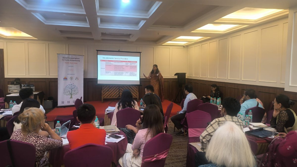 MFIndia's tweet photo. @PreranaATC  and @IACN6, together with New Life Foundation Manipur and Transform NEEV Collective, are organizing a two-day North-East Zone Consultation on Family Strengthening on April 26-27, 2026, in Guwahati, Assam.

Speaking during the consultation, Sandhyaa Mishra from Miracle Foundation India elaborated on the principles and frameworks of family strengthening. She highlighted the critical role of prevention and gatekeeping to ensure children grow up in safe and loving family environments. Together, towards #AFamilyForEveryChild.