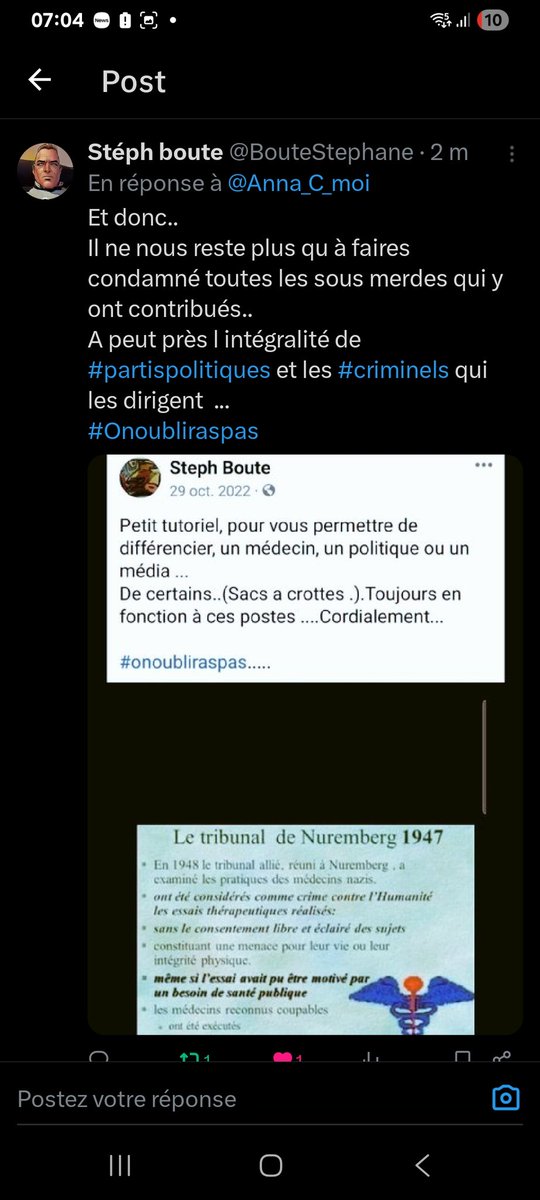 BouteStephane's tweet image. Il n y a pas d #antivax...
Juste des FDP qui injecte un ARN non testé sûr leurs #populations et les animaux...
Comme les #nazis clients de leurs grands mères l ont fais avant eux...
#Cordialement......
#Onoubliraspas ..#journalopes #medechien
#Vaspiquertamerelap...