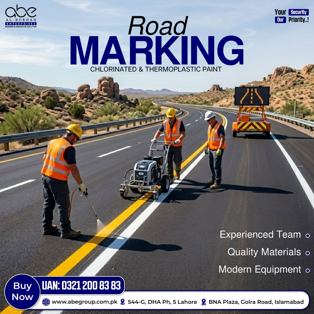 Alburhanen5637's tweet image. Clear lines. Safer roads. 🚧
Professional road marking services with high visibility &amp;amp; long-lasting results.
Safety starts with precision!

#RoadMarking #TrafficSafety #LineMarking #RoadSafety #Thermoplastic #SafetyFirst #Infrastructure #Pakistan #Islamabad #Rawalpindi