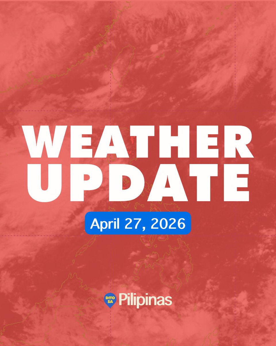 ditosapinas1's tweet image. [WEATHER UPDATE] Expect sunny weather across the country today, April 27, according to PAGASA.

Ingat po tayong lahat!

#DitoSaPilipinas #DSP #WeatherPH #WeatherUpdate #AdvisoryPH #PAGASA