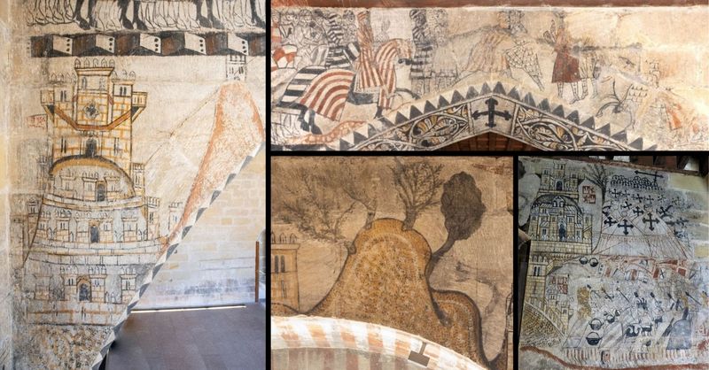europa_sur's tweet image. Las pinturas murales góticas que unen la conquista de Gibraltar y el castillo de Alcañiz #Gibraltar