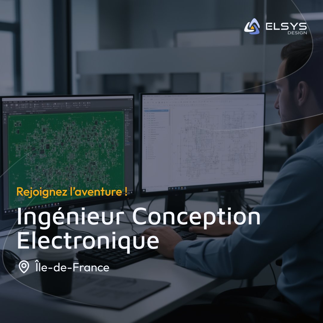 ELSYSDESIGN's tweet photo. [Offre d'emploi - Ingénieur Conception Electronique (F/H) - Île-de-France] 🚀

📍 CDI en Île-de-France

👉 Découvrez l'offre complète et postulez dès maintenant : https://t.co/VdmZXeoU4M

#Recrutement #Ingenieur https://t.co/DV7xe71Ir3
