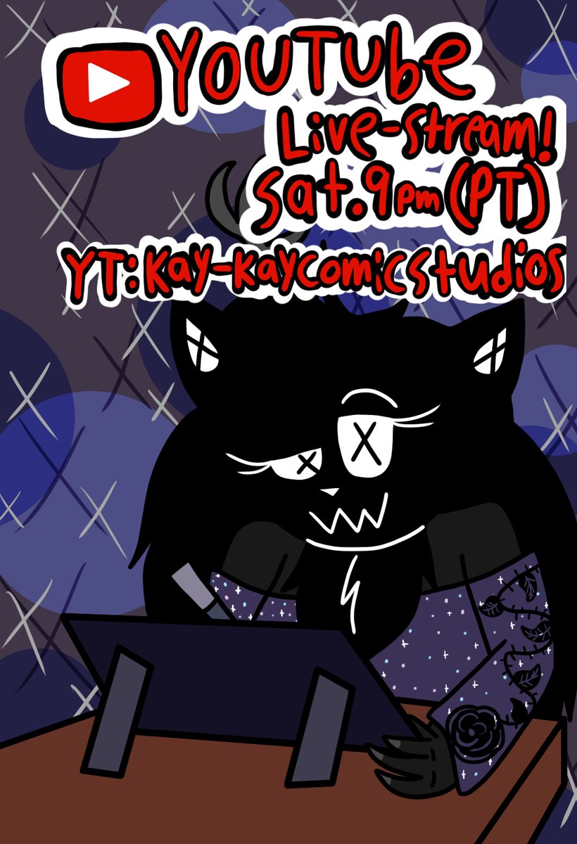 KayKayComics's tweet photo. I'm hosting my very first live-stream on May 2nd of this Saturday! My YouTube channel is linked on my profile! See you all there! #smallartist #livestream #artistsupport #digitalart https://t.co/pjLK1Znf1j