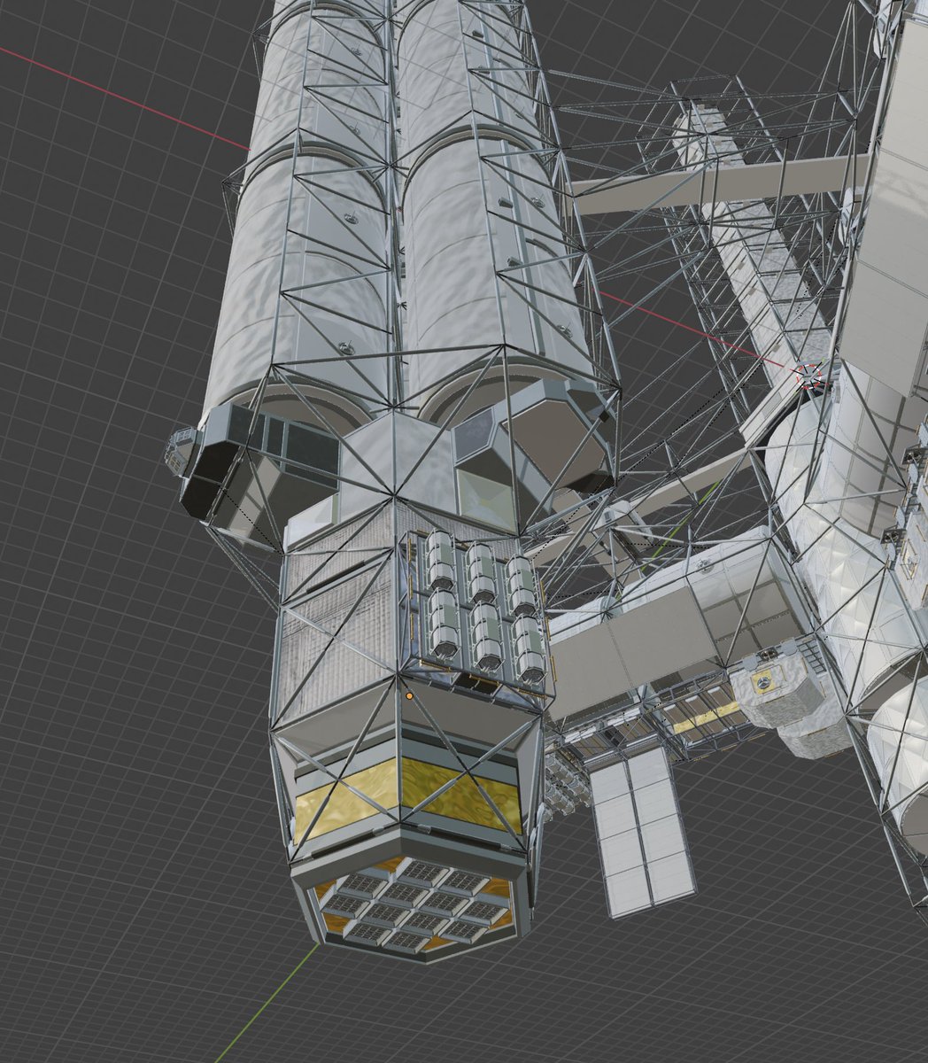 wenchance's tweet image. Took some revisions &amp;amp; some input from my collaborator @immabed but I settled on a decent looking design for the boat tail assembly of the Hail Mary

The section features the Spin Drive based main propulsion system + RCS pod for fine control

#ProjectHailMary