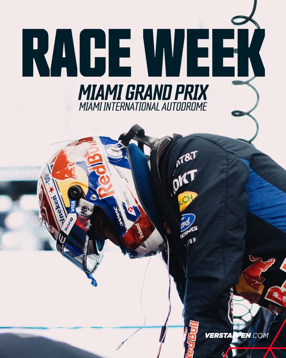 VerstappenCOM's tweet photo. 🤩 Heading to Miami this week 🌴

#MiamiGP https://t.co/JJswcFclAE