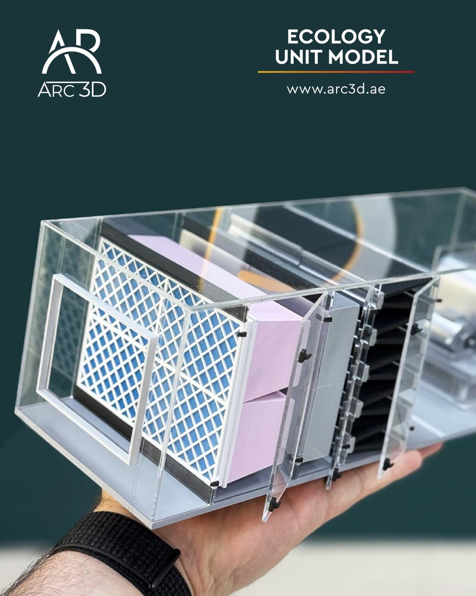 Arc3dprinting's tweet image. Not just design—
a clear representation of how systems work in real life.The Ecology Unit Model by ARC 3D simplifies complex processes through precise, visual detailing.Clarity builds trust.🔗 arc3d.ae/#ARC3D #3DVisualization #EngineeringDesign #ScaleModel