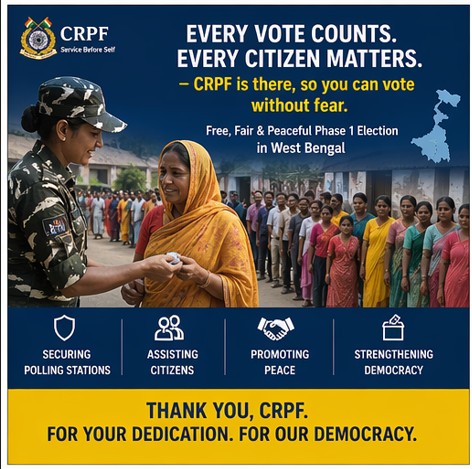RashtraPratham0's tweet image. From sensitive booths to remote areas, the Central Reserve Police Force ensures a safe environment for voters in West Bengal. 🛡️

#SafeVoting #CRPF #WestBengal #आजतक_FakeTak