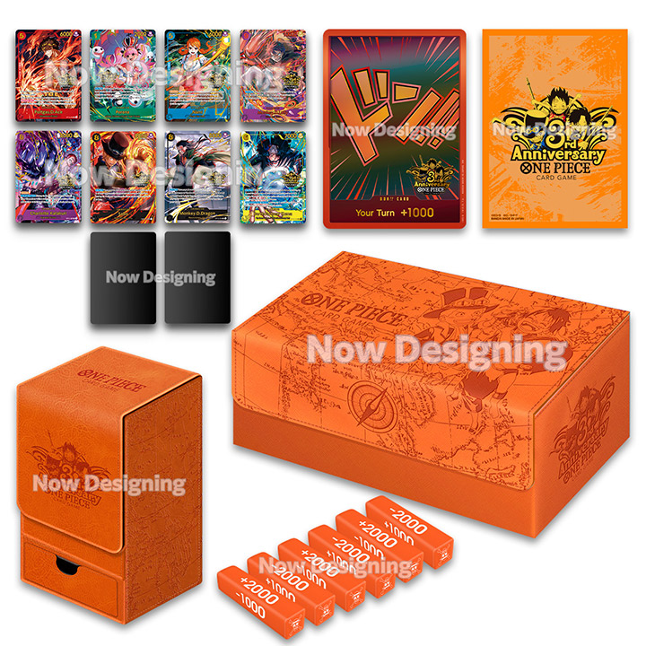 EricCLFung's tweet photo. ONE PIECE TCG FANS, WAKE UP!! 

The 3RD ANNIVERSARY SETS last year that went absolutely NUCLEAR in English & Chinese versions are finally getting JAPANESE LOCALIZED DROPS!!  

Two insane limited-edition collector grails just hit Premium Bandai lottery reservations RIGHT NOW 

these are the exact same fire sets, now in JP!!  
Don’t sleep or sell your english and chinese verison, cuz they might go down in value now... 💀