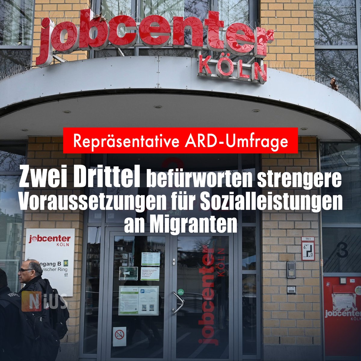 66 Prozent der Bürgerinnen und Bürger fänden es richtig, wenn Migranten künftig nur noch dann Sozialleistungen in Deutschland bekommen, wenn sie hier längere Zeit gearbeitet haben. #NIUS nius.de/gesellschaft/r…