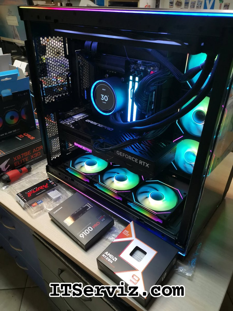 Hesupcom's tweet image. Седмицата започва със сглобяване на #Геймърски #компютри. #ryzen9 #rtx5080 #1200W #водноохлаждане. ITServiz.com