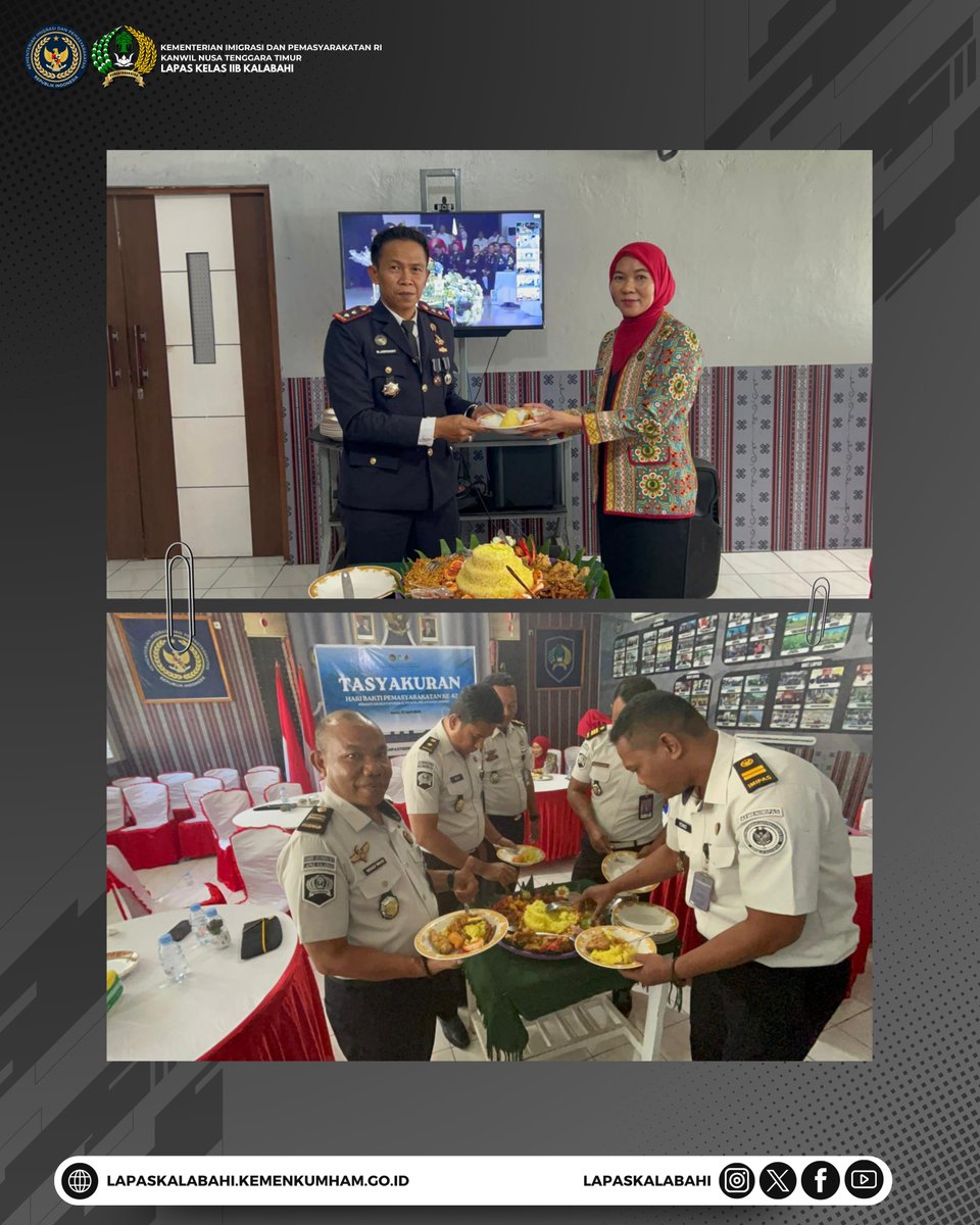 LapasKalabahi's tweet image. Tasyakuran HBP ke-62, Lapas Kalabahi Siap Tingkatkan Pembinaan dan Reintegrasi Sosial

Selengkapnya: 
lapaskalabahi18.blogspot.com/2026/04/tasyak…

#LapasKalabahi 
#Kemenimipas 
#AlwaysTheBest
~ KanwilDitjenpasNTT