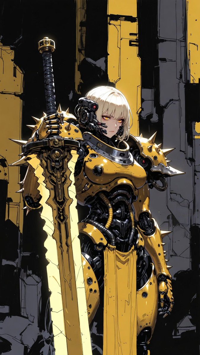 Block_T3H's tweet image. Battle sisters.🔥🦾⚔️
Red or yellow? You decide.👇👇
#artbyT3H #cyberpunk