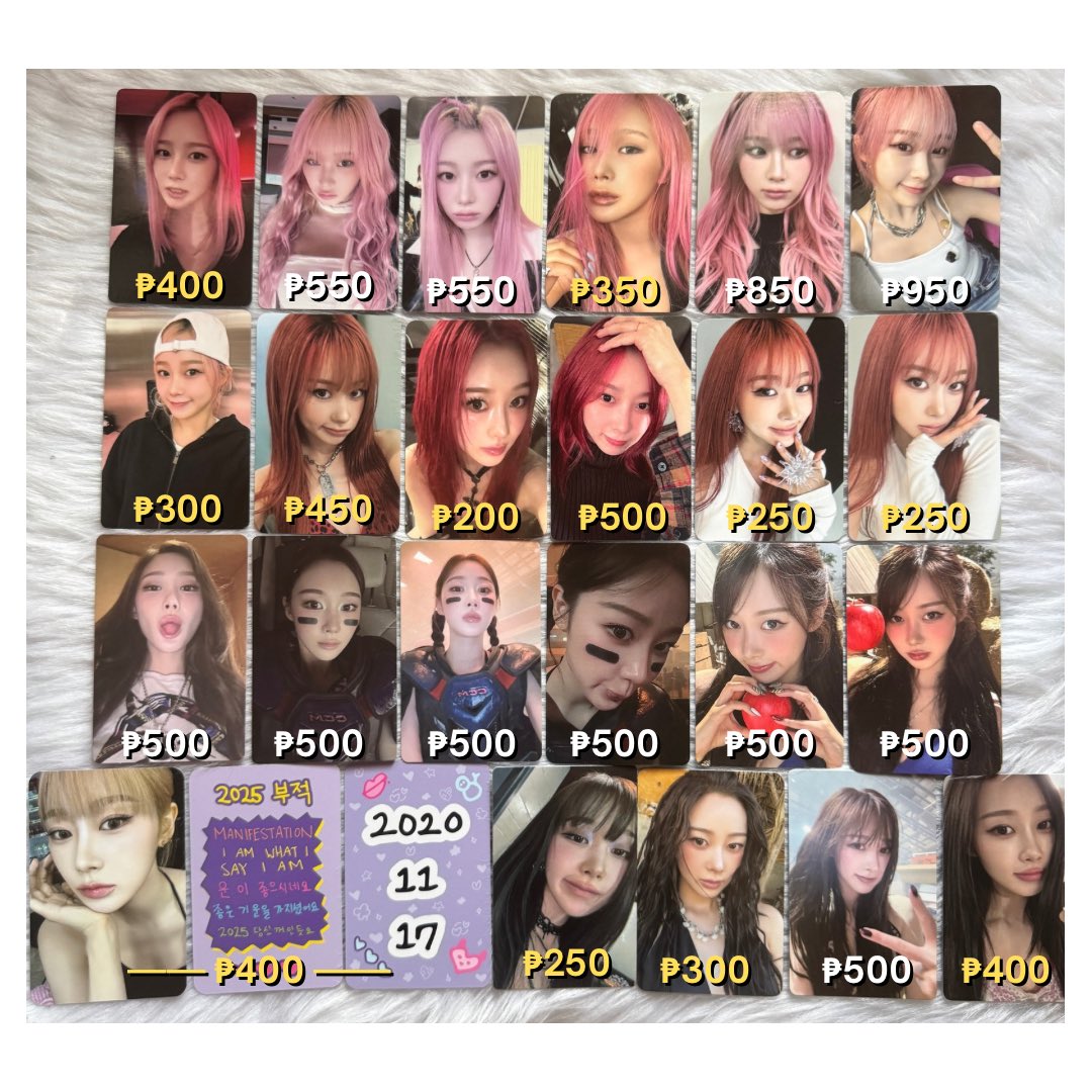 wts lfb aespa ph #aetems ♡

set: ₱25,650 + lsf pf
yellow = can tingi
same color = same claimer

🏷️ karina giselle winter 에스파 포카 양도 카리나 지젤 윈터 #pasaraespa #ตลาดนัดเอสป้า ww thai ina jp cn whiplash dirty work rich man md sg2026 birthday 

💌 dm/reply to claim!