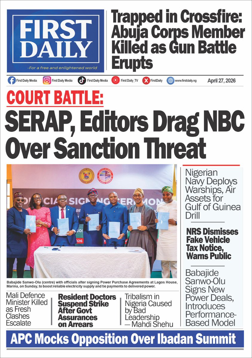 Ishaku__Audu's tweet image. 27/04/2026
#BreakingNews #Iran #US     Nigeria Insecurity Tinubu Atiku Mali Obi #FreeElrufai APC ADC PDP 2027

cc:
@officialABAT
@KashimSM
@ProfZulum
@B_ELRUFAI
@JibrinIbrahim17
@KhalifaDikwaPhD
@honbetara1
@alouibrahim92
@ZagazOlaMakama
@DejiAdesogan
@secmxx
@Abugazzaa
1.