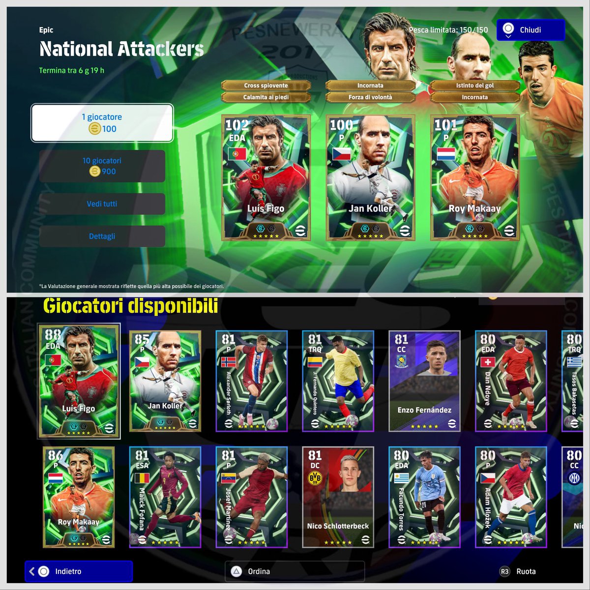 PesNewEra_it's tweet image. #eFootball #dreamteam 
Ecco le novità di oggi:
✅POOL:
Epic: National Attackers
Epic: Mokhtar Dahari
✅Eventi:
Unlimited (PvP)
National Teams (IA)