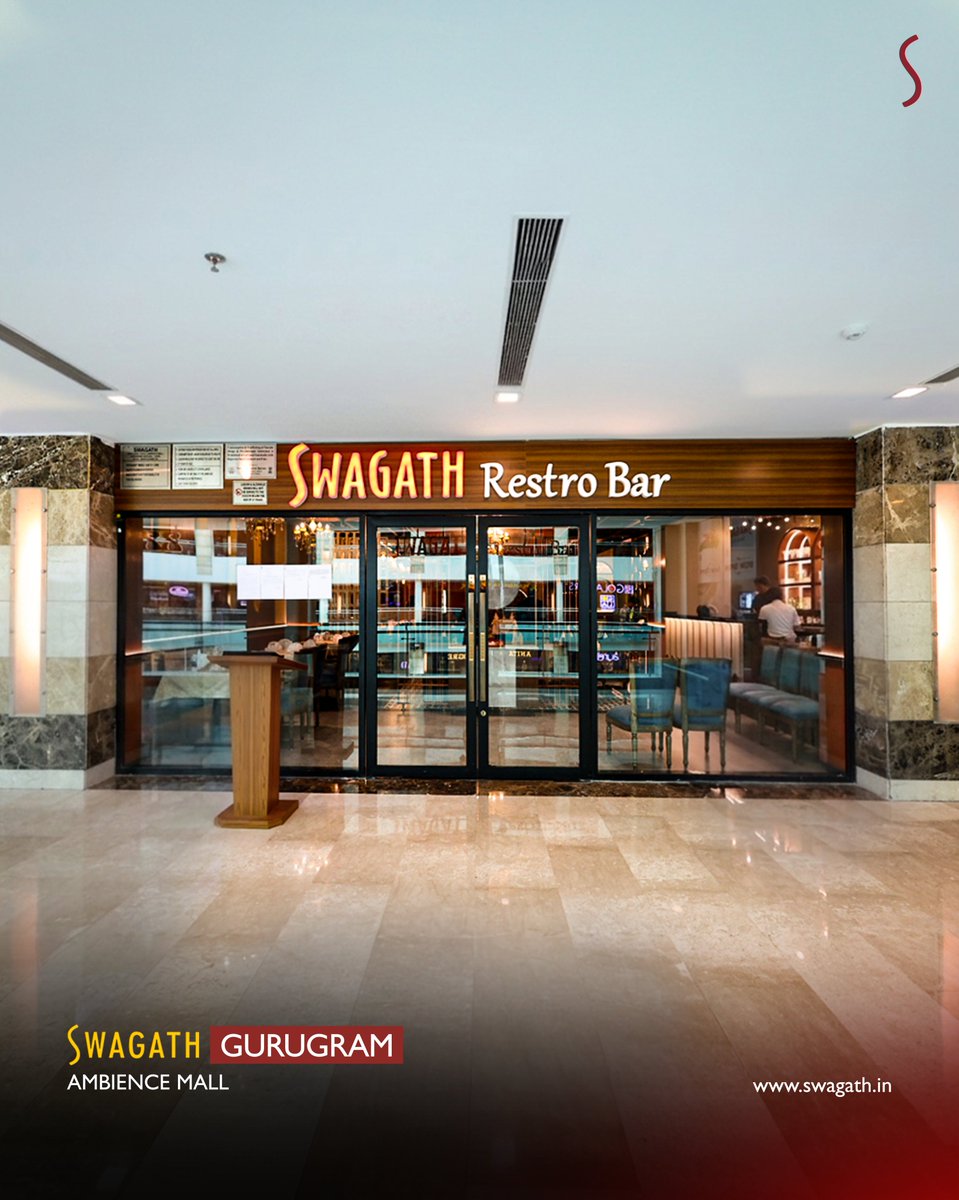 SwagathIndia's tweet photo. First impressions matter. And at Swagath Gurugram, the doors haven't even opened yet and you already know it's going to be a great evening. ✨

Because the finest restro bar in Gurugram is always crafted with intention — from the very first step to the final sip.

#Swagath https://t.co/81P1n5NtJj