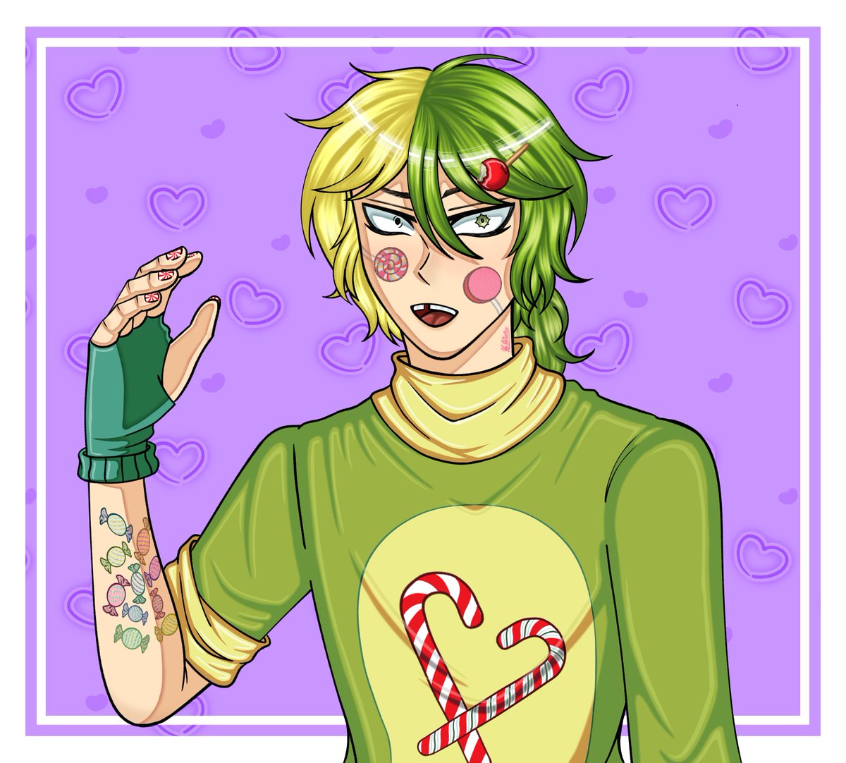 PainterGamer666's tweet photo. estaba aburrido así que hice este pequeño dibujo. Esta es mi versión humana para Nutty de Happy Tree Friends

#happytreefriends #HTP #nutty #human #green #yellow #candy #sugar #draw #fanart #myversion https://t.co/CvbzJxTvd8