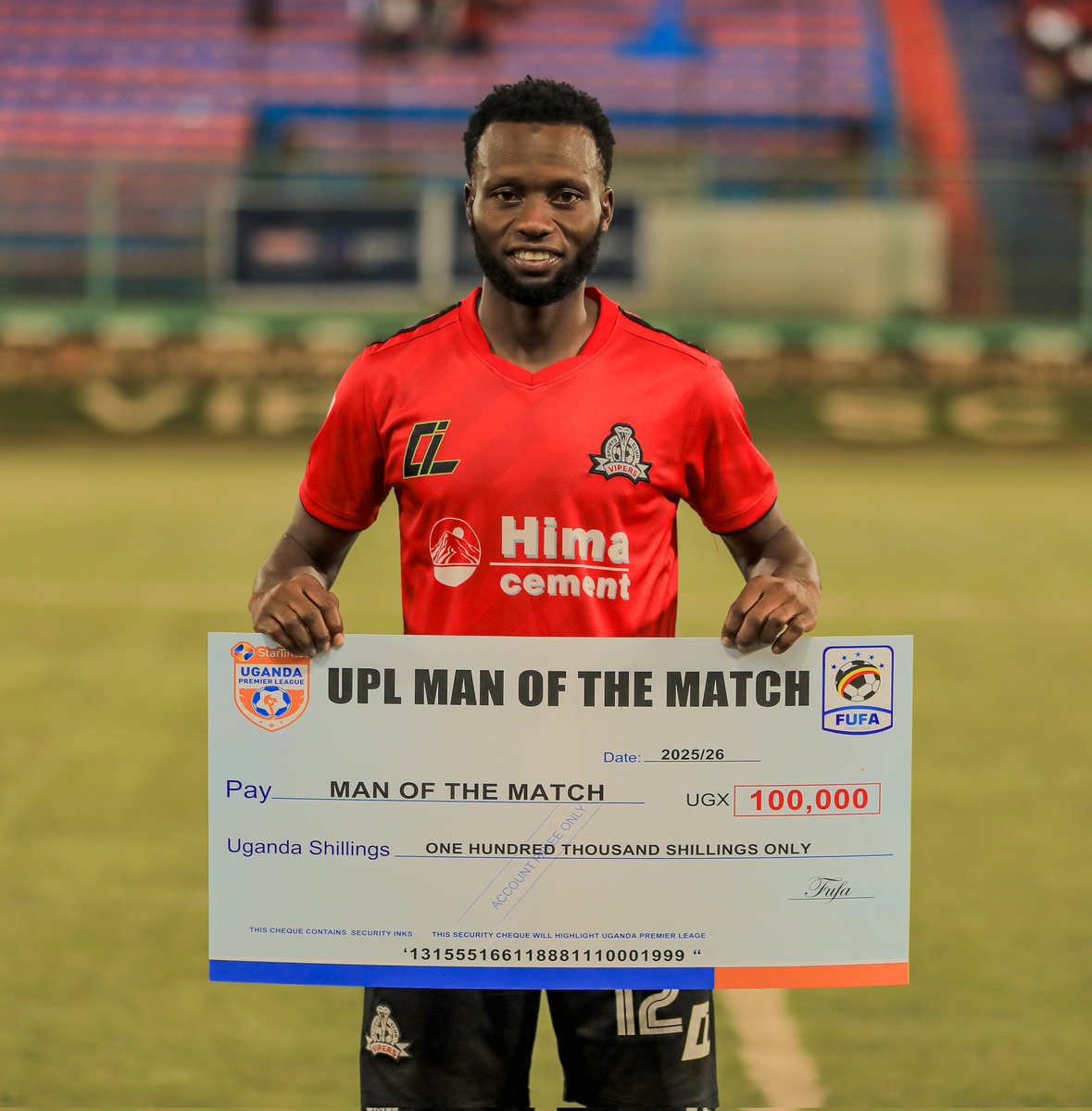 VipersSC's tweet image. Two goals earning us an important three points. ✊🏿

💫 The UPL Man of the Match against Entebbe UPPC FC, Yunus Sentamu! 👏🏿

#VenomsUpdates || #OneTeamOneDream ||