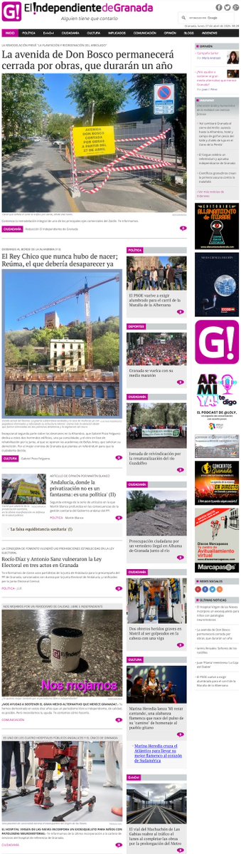 IndeGranada's tweet image. #BuenosDías. Bienvenido a elindependientedegranada.es, #periodismo crítico, libre e independiente, con información con rigor y valores. El gran medio que necesita Granada y que no se doblega ante las presiones institucionales, políticas y económicas. #FelizLunes.