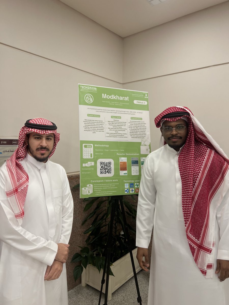 Modkharat's tweet photo. كم مرة قلت:  
"الراتب راح فجأة"؟ 💰

مدخرات | Modkharat يساعدك تعرف وين تروح فلوسك، تتابع مصروفاتك، وتبني أهداف ادخار واضحة.

أضف معاملاتك يدويًا، من رسائل البنك، بالصوت، أو بصورة الإيصال.

دعمكم بالريتويت والتصويت لنا بكود PMHub4 يصنع فرق كبير 🙏

#FCIT #TechHub3 https://t.co/4uv66PFM7V