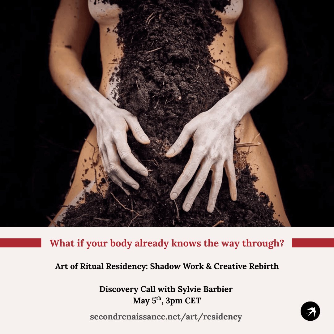 _2Renaissance_'s tweet photo. Curious about ritual, shadow work, and creative rebirth?

Join our free discovery call this Tuesday and hear about the Art of Ritual Residency — and meet one of the artists behind it.

May 5 · 3pm GMT+2 · Free → https://t.co/d5KFDito19 https://t.co/brqUDMtpAz