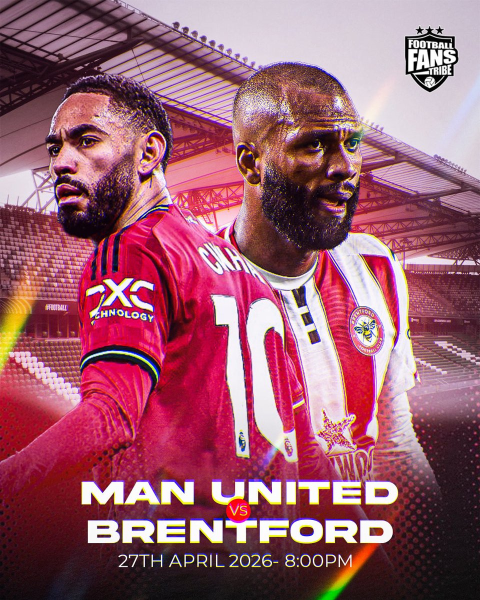 FansTribeHQ's tweet image. Today’s Monday Night Fixture in the English Premier League is;

Manchester United VS Brentford @ Old Trafford by 8:00pm

United have a chance to fully secure 3rd place and Champions League Football guaranteed.

#manchesterunited #brentford #premierleague #carrick