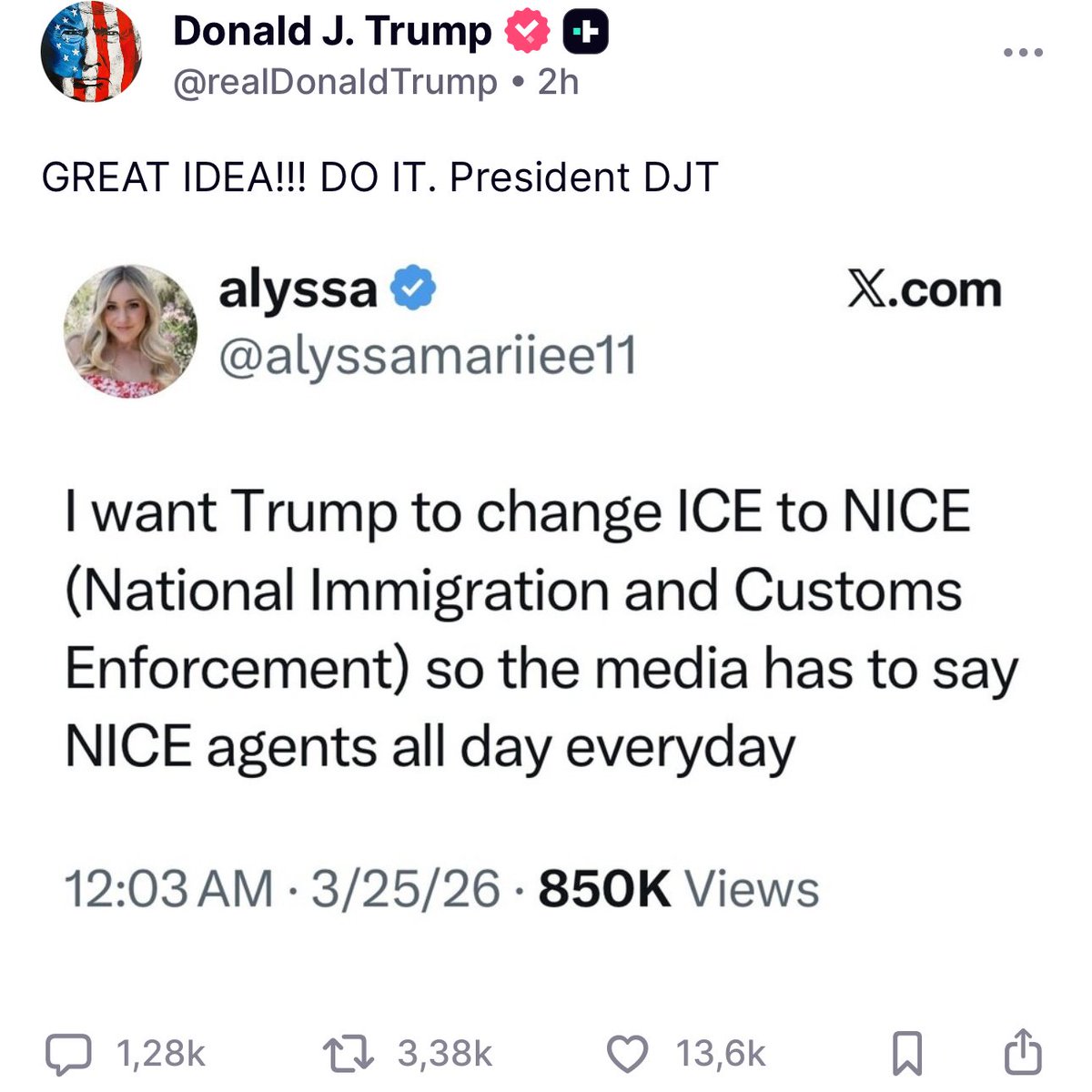 National Immigration and Customs Enforcement $NICE tweet media