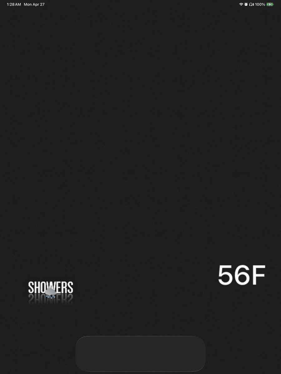 austynjohnson26's tweet image. Sorry @daddykool666 🌧️✨
I took your Fav Weather #wallboard theme and made it even simpler for me.
Kept the original wallpaper but removed everything else and then added the weather icon and temperature.
Sorry, I should have asked for permission first.