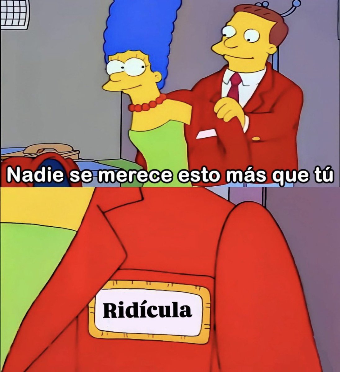 La etiqueta de la chaqueta de la ministra