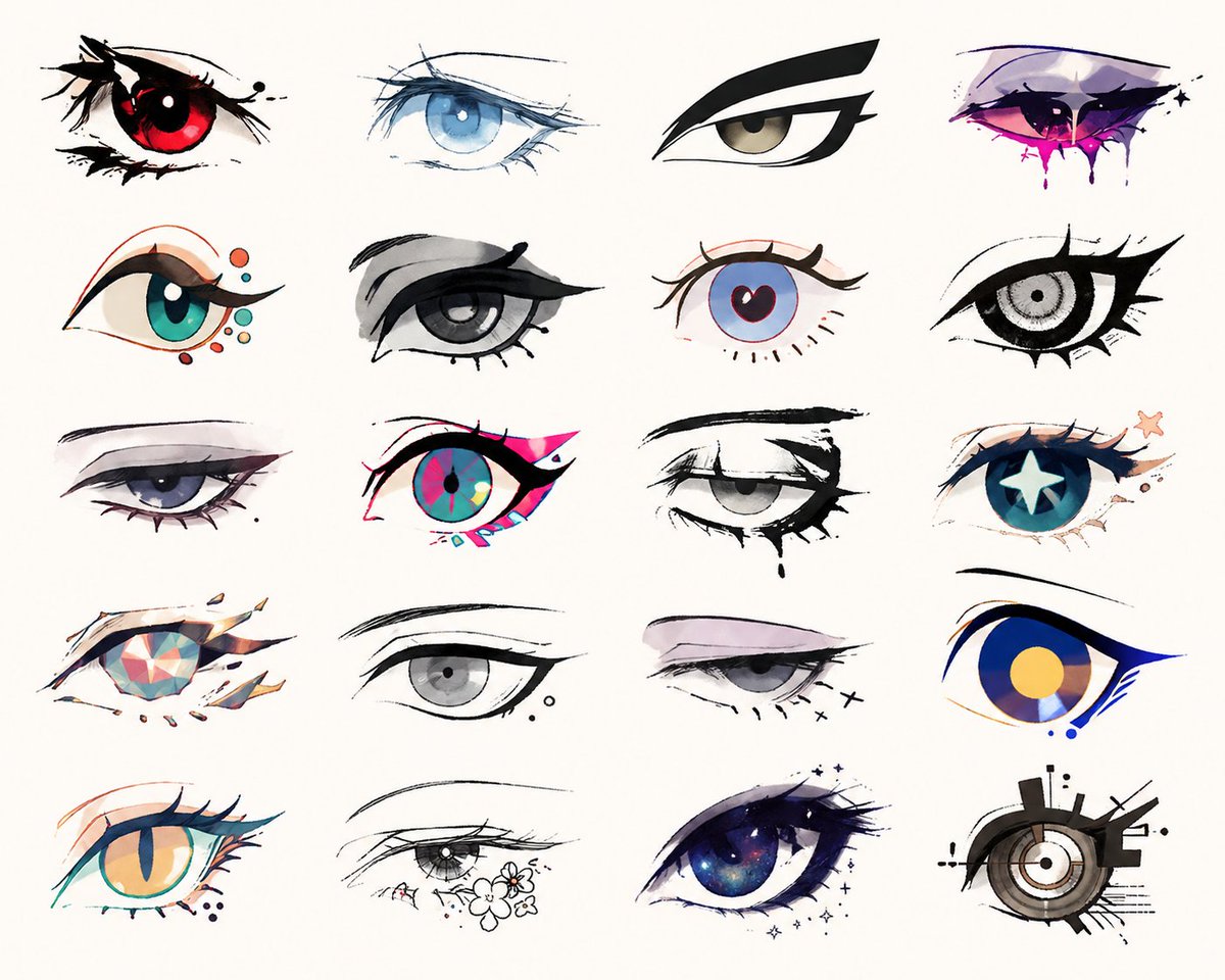 Illustrator-style eye design