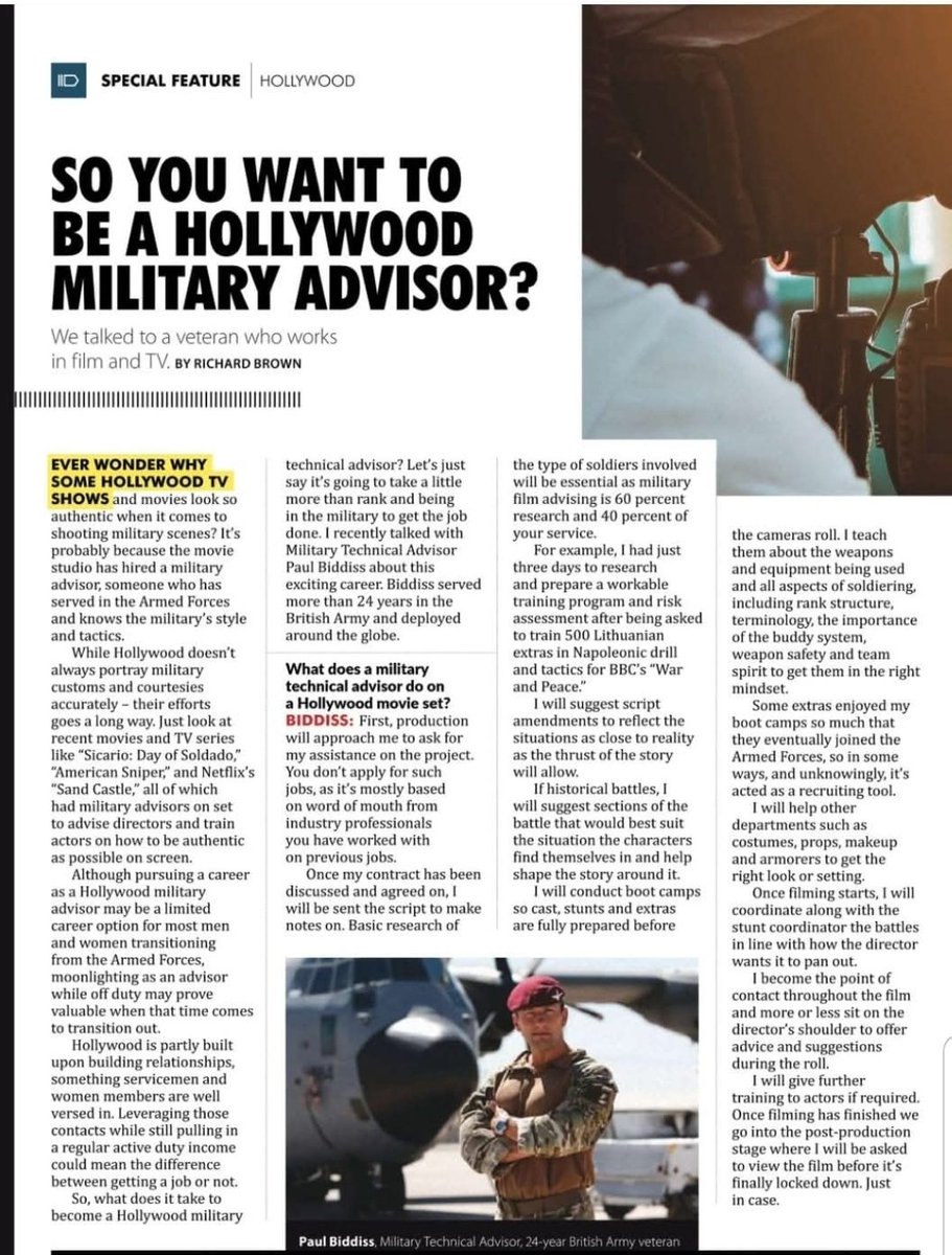 PB Military Technical Adviser for Film and TV tweet media