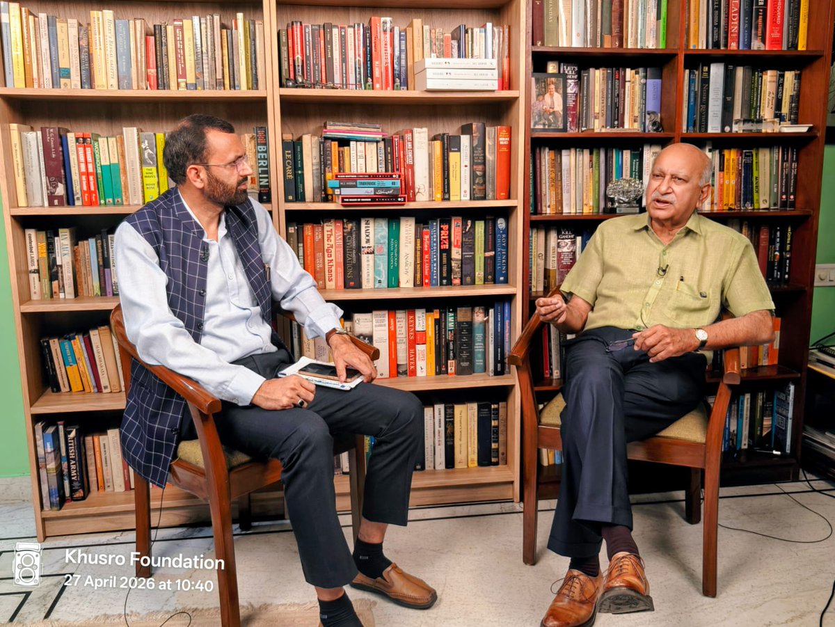 Khusrofounda's tweet photo. Dr. Hafeezur Rahman in discussion with eminent journalist and author @mjakbar
on the Urdu edition of The Shade of Swords, published by Khusro Foundation. A dialogue on history, faith, and the idea of Nation & Ummah.
Episode coming out Soon...
@DrHafeezPasha
#Firstepisode #TalwaronKeSayeMein #PodcastSeries #MJAkbar #TheShadeOfSwords #TalwaronKeSayeMein #BookDiscussion #HistoryAndFaith #NationAndUmmah #IntellectualDialogue #LiteraryConversations