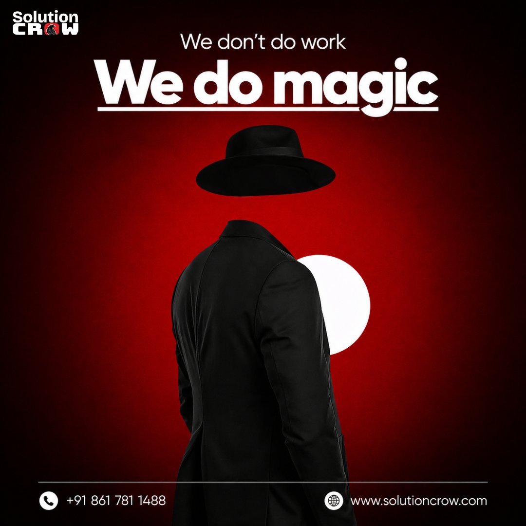 solutioncrow's tweet image. We don’t do work.
 We do magic. ✨
📞 +91 861 781 1488
🌐 solutioncrow.com

#Marketing #Branding #Startup #DigitalAgency #SolutionCrow