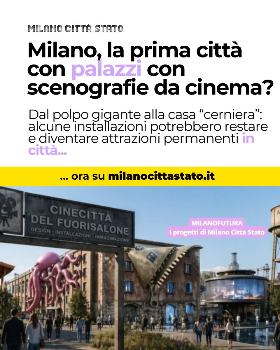 micittastato's tweet image. Trasformare le opere più scenografiche del Fuorisalone in installazioni permanenti? Ora su: milanocittastato.it/milanofutura/m… ⬇️

#milanofutura: ogni giorno un progetto di #milanocittastato per una #Milano migliore