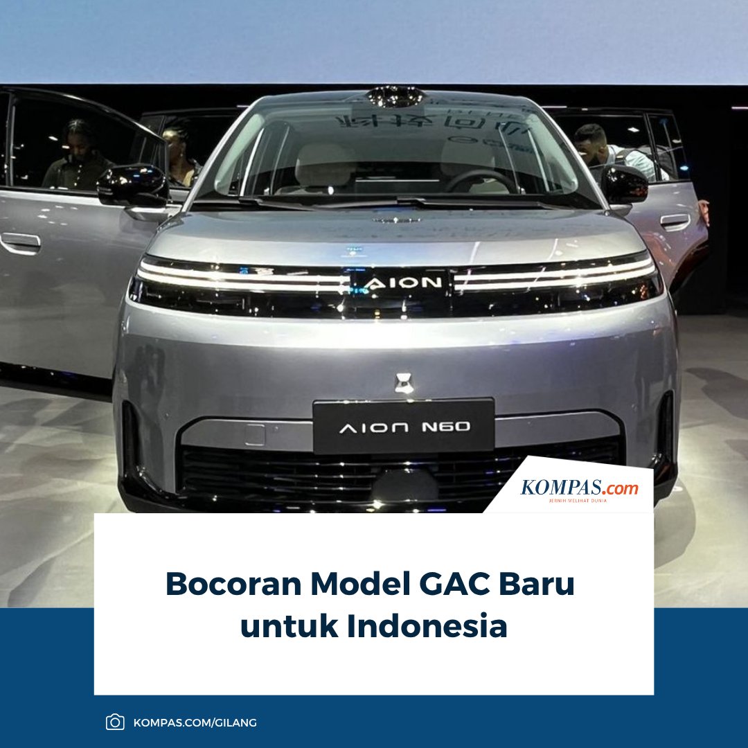 KompasOtomotif's tweet image. Baca di sini:
otomotif.kompas.com/read/2026/04/2…

Pabrikan otomotif asal China, GAC Group memberi sinyal akan menambah lini produknya di Indonesia dalam waktu dekat.

~NA #GACGroup #MobilBaru #Indonesia