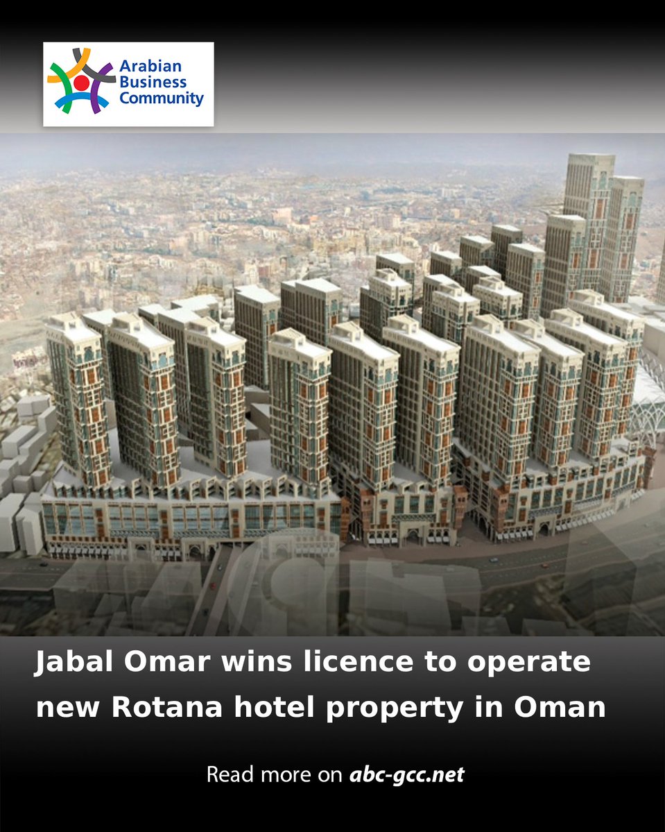 ABCinGCC's tweet image. @Jabal_Omar_SA has announced that it has won the licence from the kingdom's Ministry of Tourism to operate the third and final tower of Rotana Hotel.

Read more on abc-gcc.net/News/1/395133

#ABCNews #Oman #SaudiArabia #Hospitality #Tourism