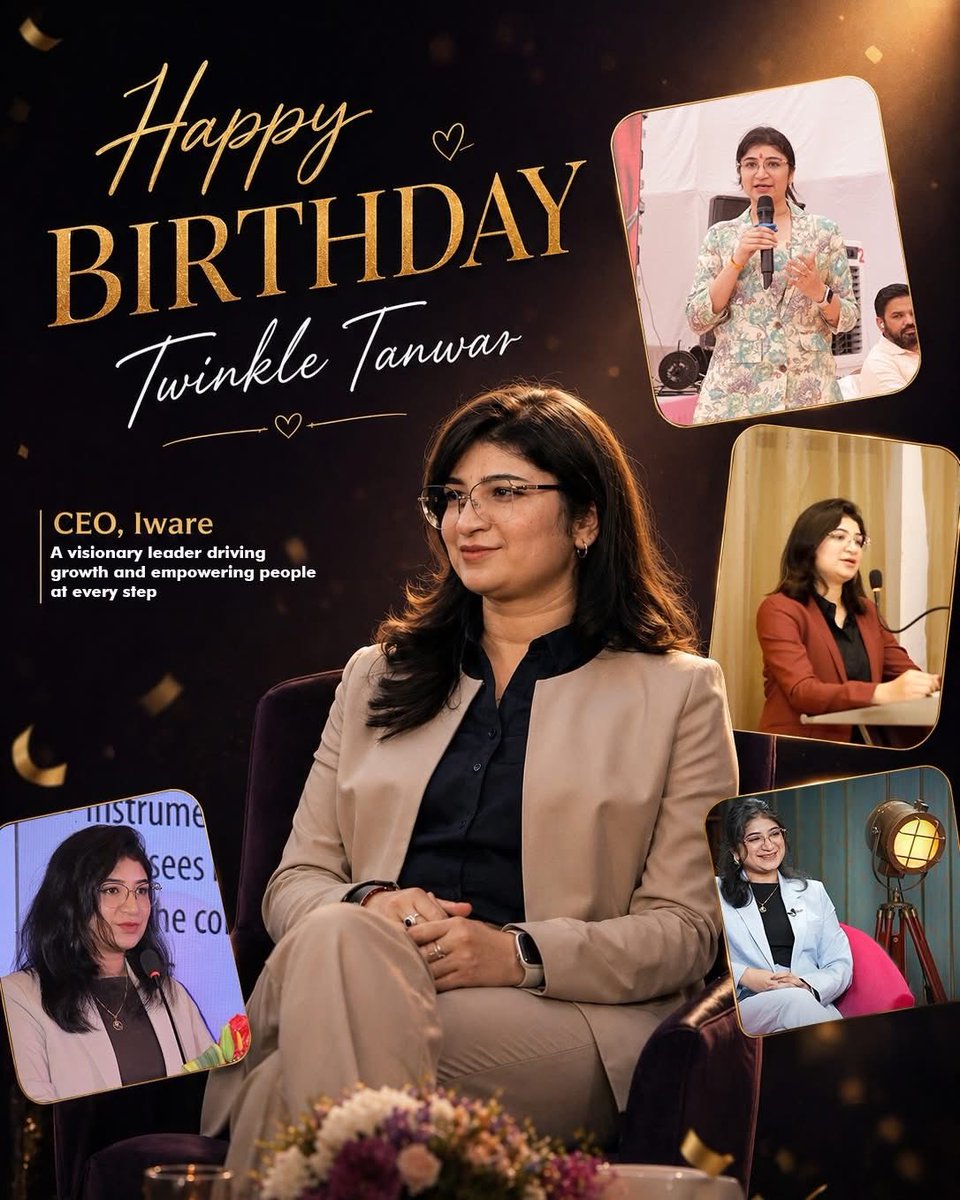 InterIndiaGroup's tweet photo. Happy Birthday to our CEO, Twinkle Tanwar. 🎂
A true leader whose vision and dedication inspire excellence every day.
Wishing you continued success and great achievements ahead.

#Leadership #Visionary #Iware https://t.co/Cx6acMx1NY