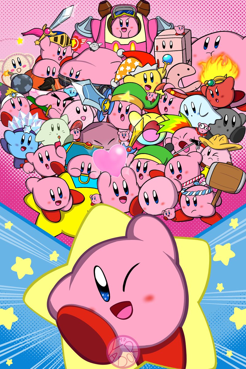 Mr_YadoR's tweet photo. Happy Birthday Kirby!!
These characters have come in many different shapes, sizes, and hats. But no matter what adventures they go on next, it will be sure to bring me immeasurable joy and happiness. (and snacks!) https://t.co/93DHfUVzXp