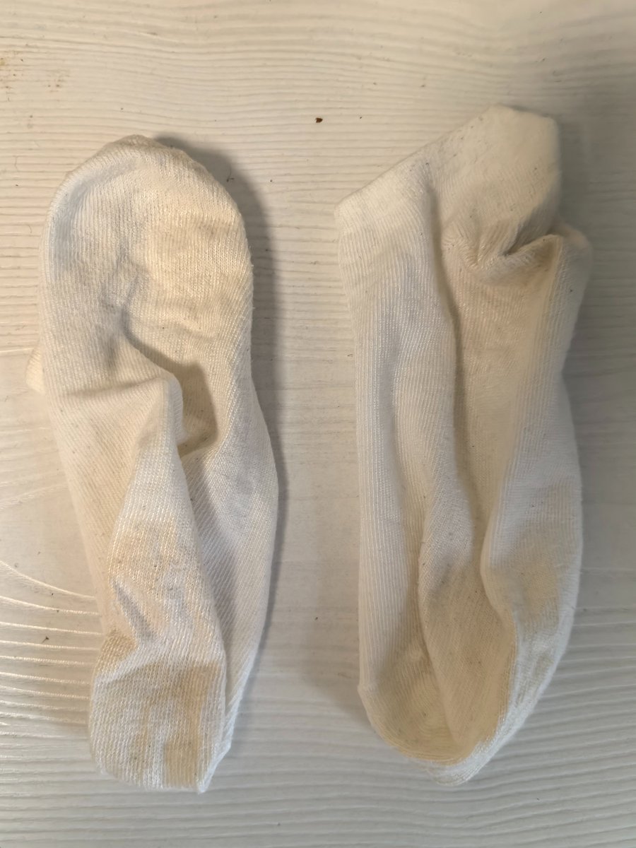 apuremilk1's tweet photo. 【2026-01】
卖家:蜜桃园(辽宁)
袜袜:棉袜(4天)＋短丝(2天)
记录:超级实在的卖家，天气比较冷的时候买的，棉袜仙品，痕迹不重，汗酸味十足，整体为酸臭。丝袜相对较淡，是袜子材质本身的味道加上微微皮革味。期待夏天。 https://t.co/z4TXi3Zbf4
