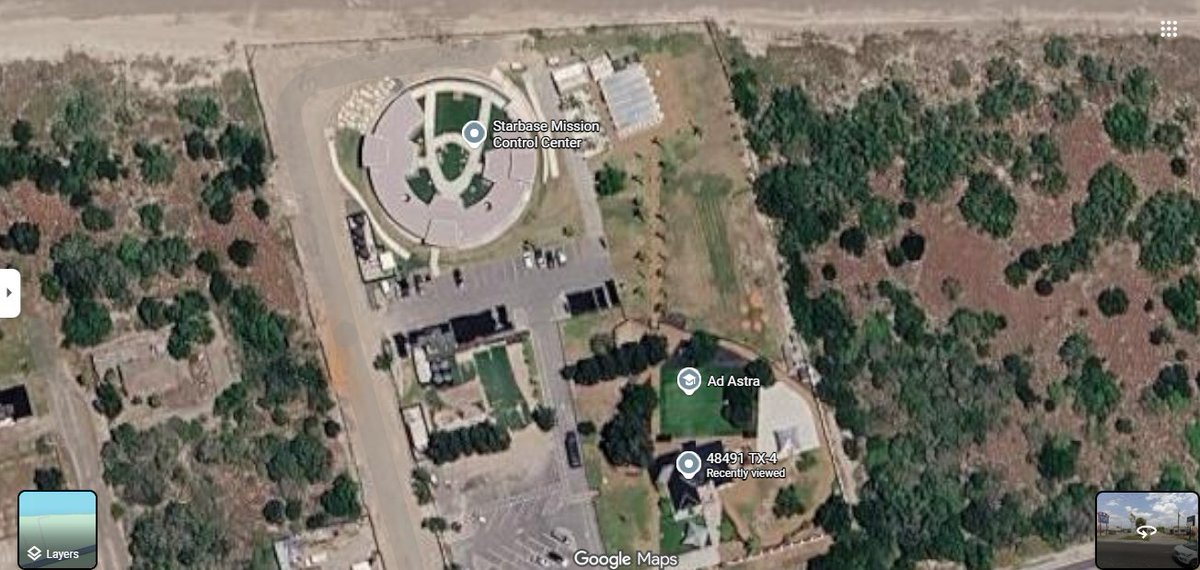 CowboyDanPaasch's tweet photo. ... sidebar: Launch and Landing Control Center (#LLCC) ops mite have worked the nearby 3d-printed rotunda, one testflite, per the #PEA. Def appears LLCC working the factory area highground nowadays, since stent in UT-RGV's #Stargate bldg. https://t.co/GitTf3ZIpW