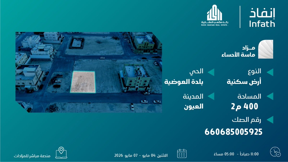 ركن مكسب العقارية tweet media