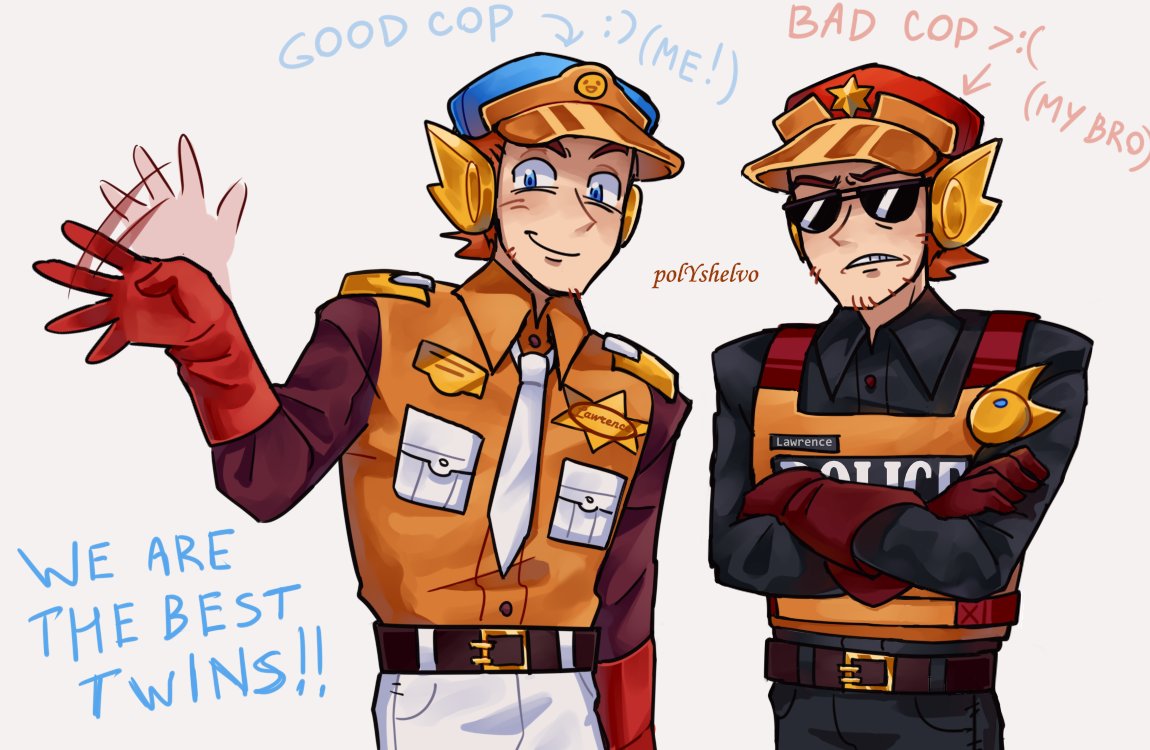 oh, I love their design in the novel stars 0-0 #larryandlawrie #brawlstars