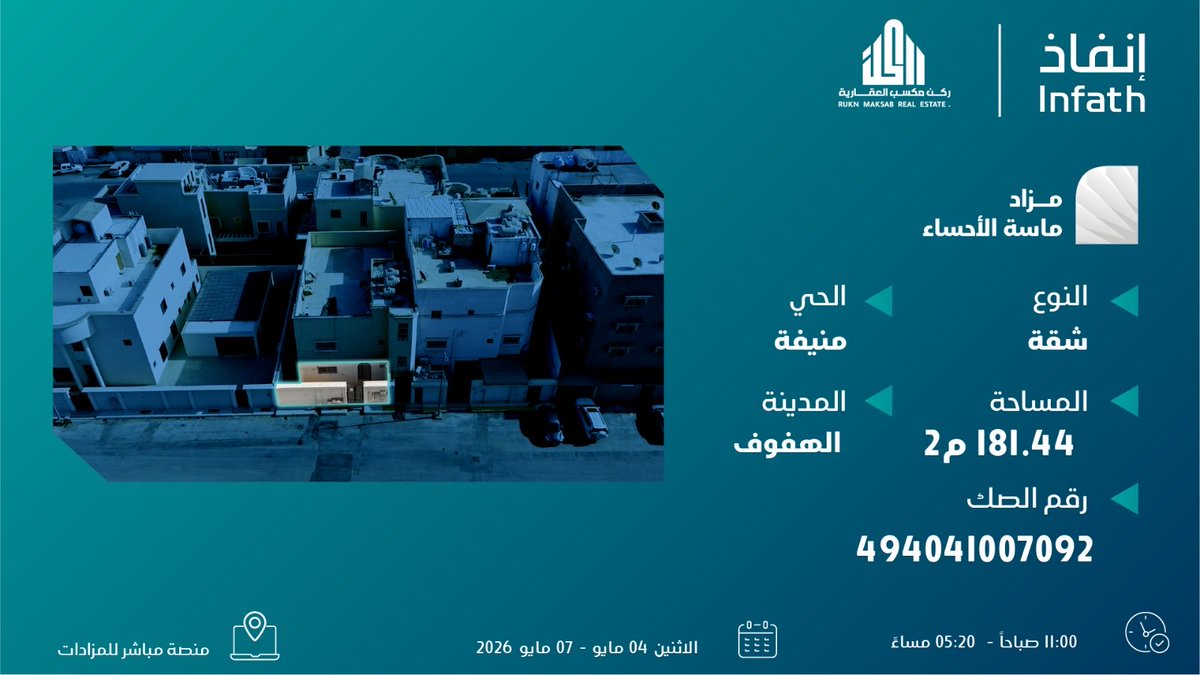 ركن مكسب العقارية tweet media