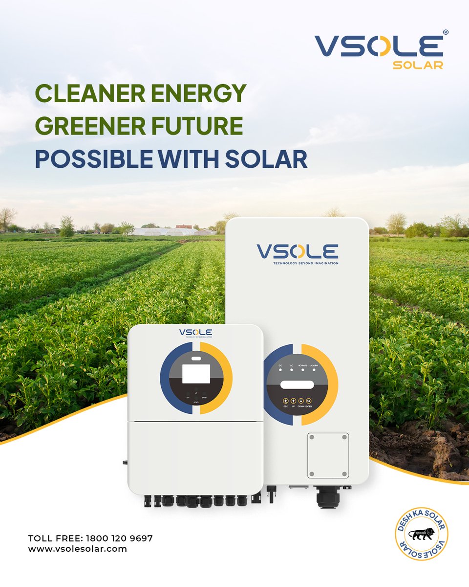 VsoleSolar's tweet photo. With solar, possibilities are many!

Along with a reduction in huge bills, society also gets cleaner energy and a greener future.

Explore our wide range of inverters at
https://t.co/9T7pVb3Xpg

#solarinverter #solarsolutions #solarproject #solarenergy #vsolesolar https://t.co/yXtD3UQZzg