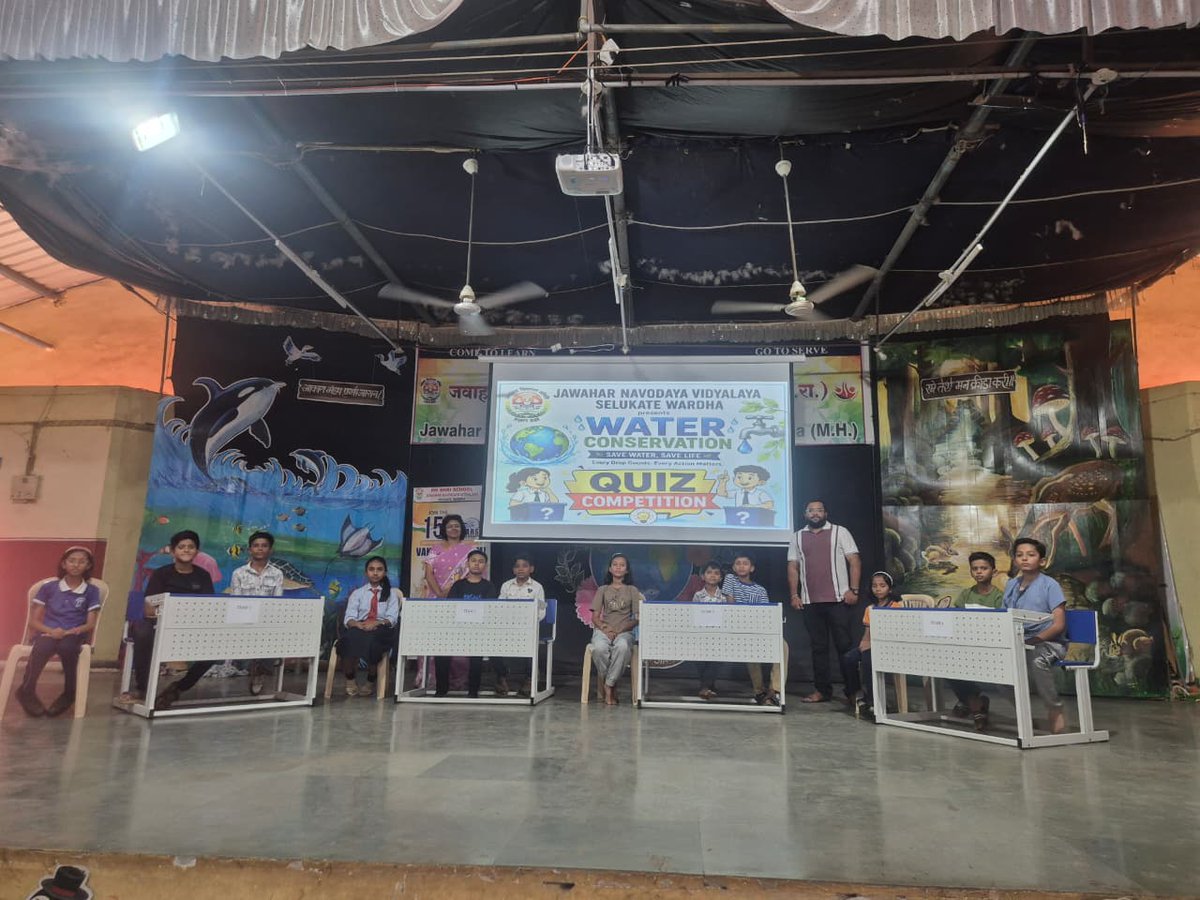 jnvwardha's tweet photo. PM Shri Jawahar Navodaya Vidyalaya Wardha Water Conservation QUIZE Competition. https://t.co/YTMNkj509z