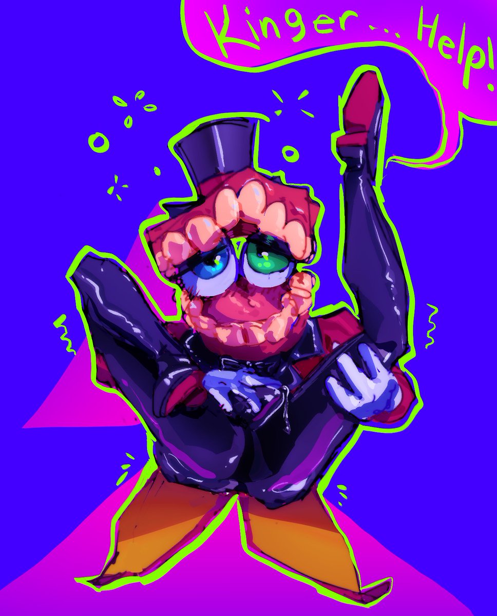 This is for someone on straw page who asked for Caine after Kinger accidentally deletes the profanity censorship and he's suddenly hit with years worth of repressed horniness. Yay! 

#royalteeth #tadcnsfw #genitalcircus #caine