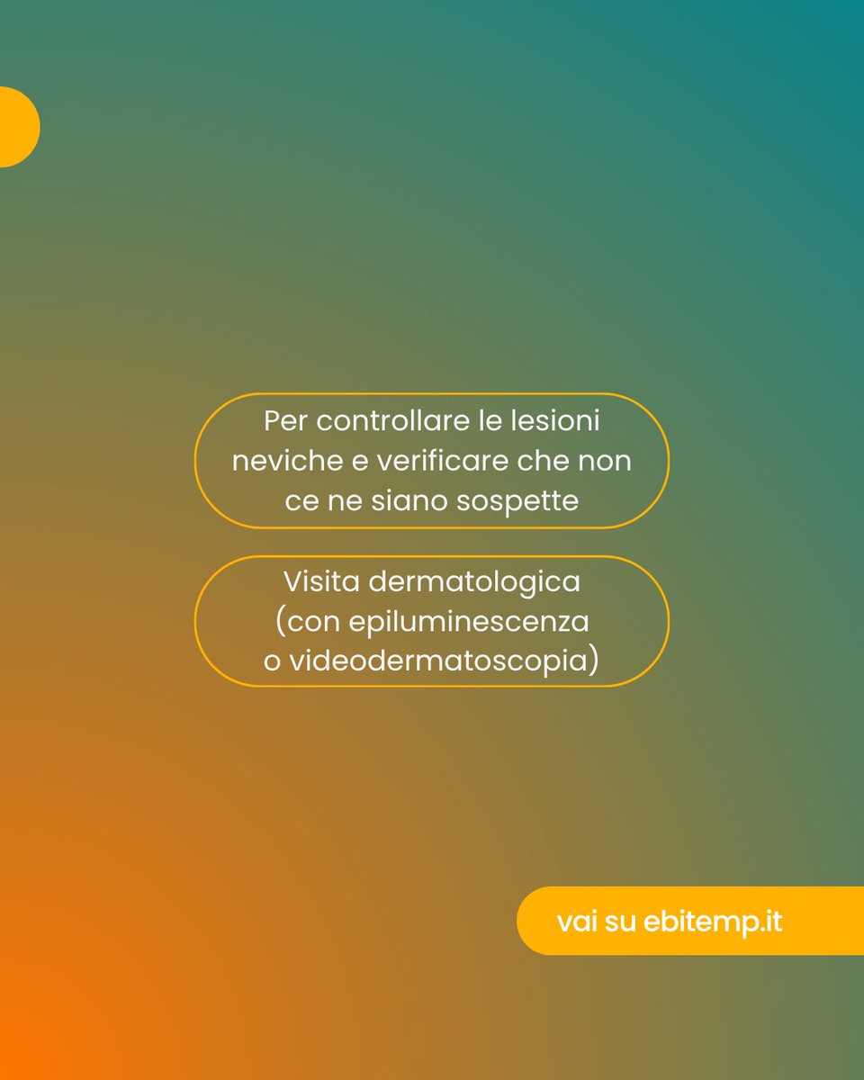 Con i primi soli, pensa alla salute della pelle ☀️ Se lavori in somministrazione con i requisiti di anzianità, Ebitemp ti offre la mappatura nei gratuita. Scegli il Pacchetto Dermatologico tra i tuoi 2 check-up annui!

Info: ebitemp.it/piano-sanitari…