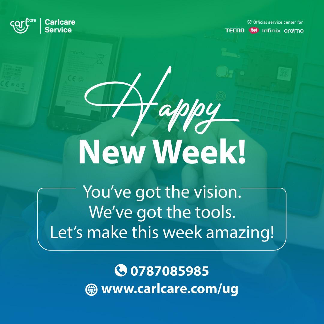 Carlcareug's tweet image. New week, fresh energy 💚
Start it right with reliable care from Carlcare 🔧
We fix it, you focus on winning. 
#NewWeek #StayConnected