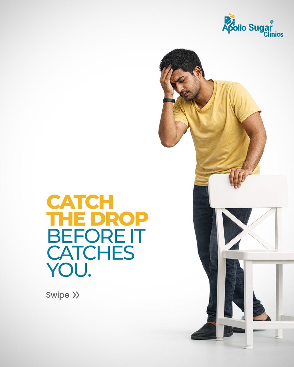 ApolloSugar_Ind's tweet photo. Low sugar levels can come on suddenly, but the signs are often there.
Don’t ignore it, eat on time, carry quick sugar sources, and stay mindful of your routine. Because prevention is always better than an emergency.

To book an appointment, call 1800-103-1010. https://t.co/va0r8KcQUJ